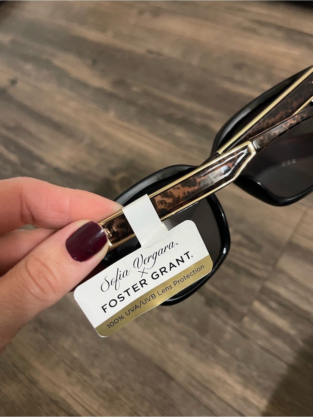 Foster Grant | Black Women's Sunglasses w/ Leopard Print Bows - New with Tags! - Picture 4 of 6